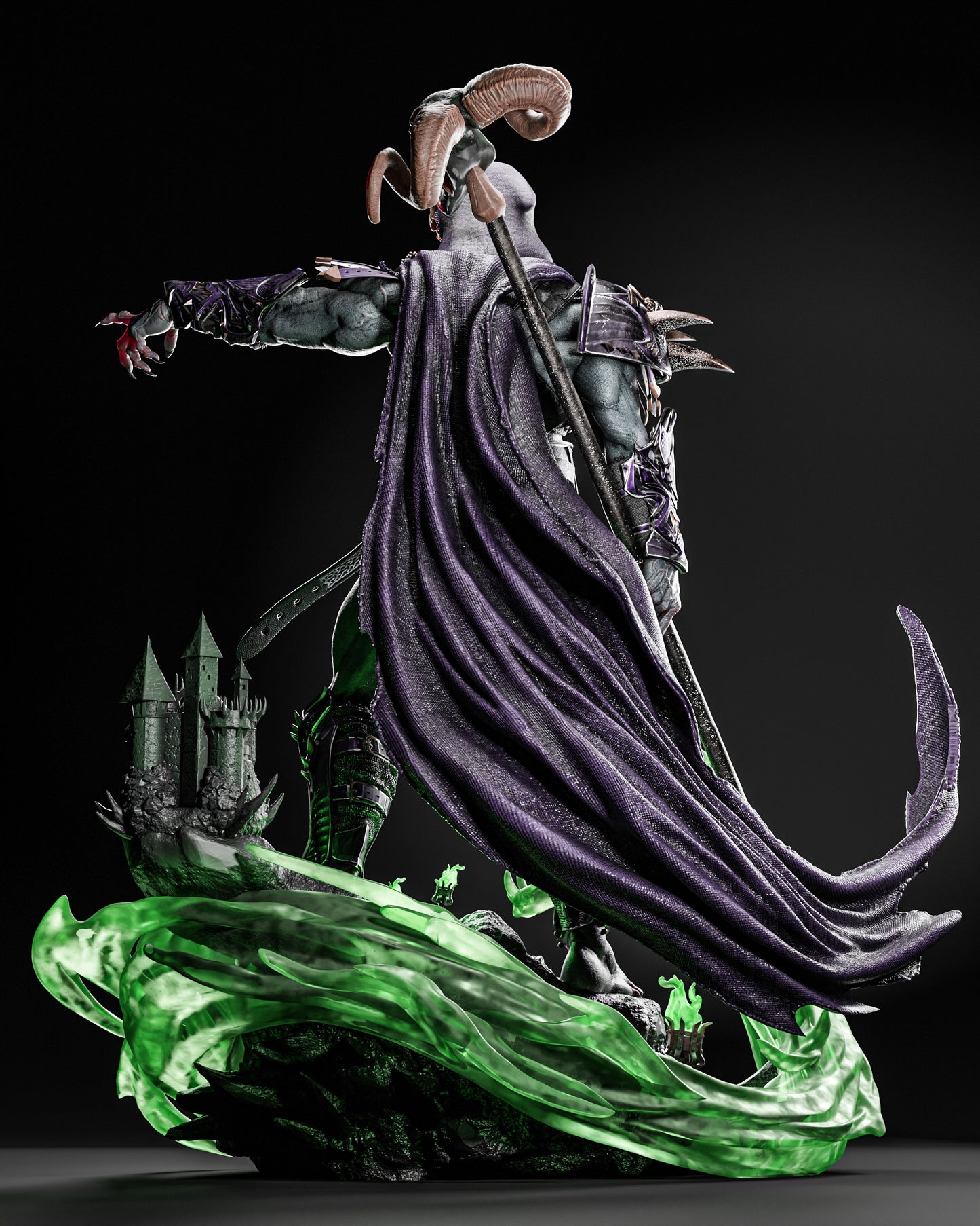 Skeletor Masters of the Universe inspired 3D printed resin statue