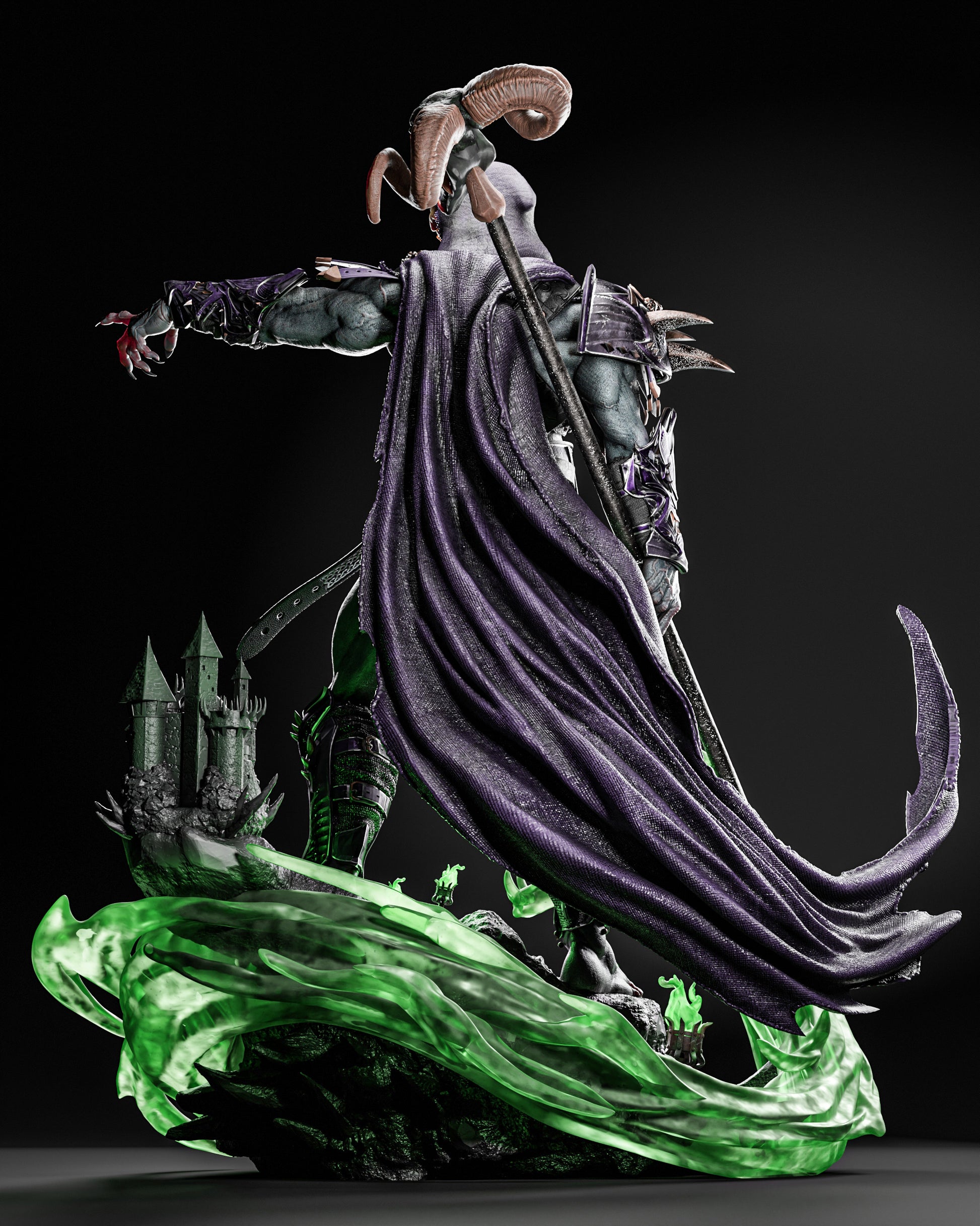 Skeletor Masters of the Universe inspired 3D printed resin statue