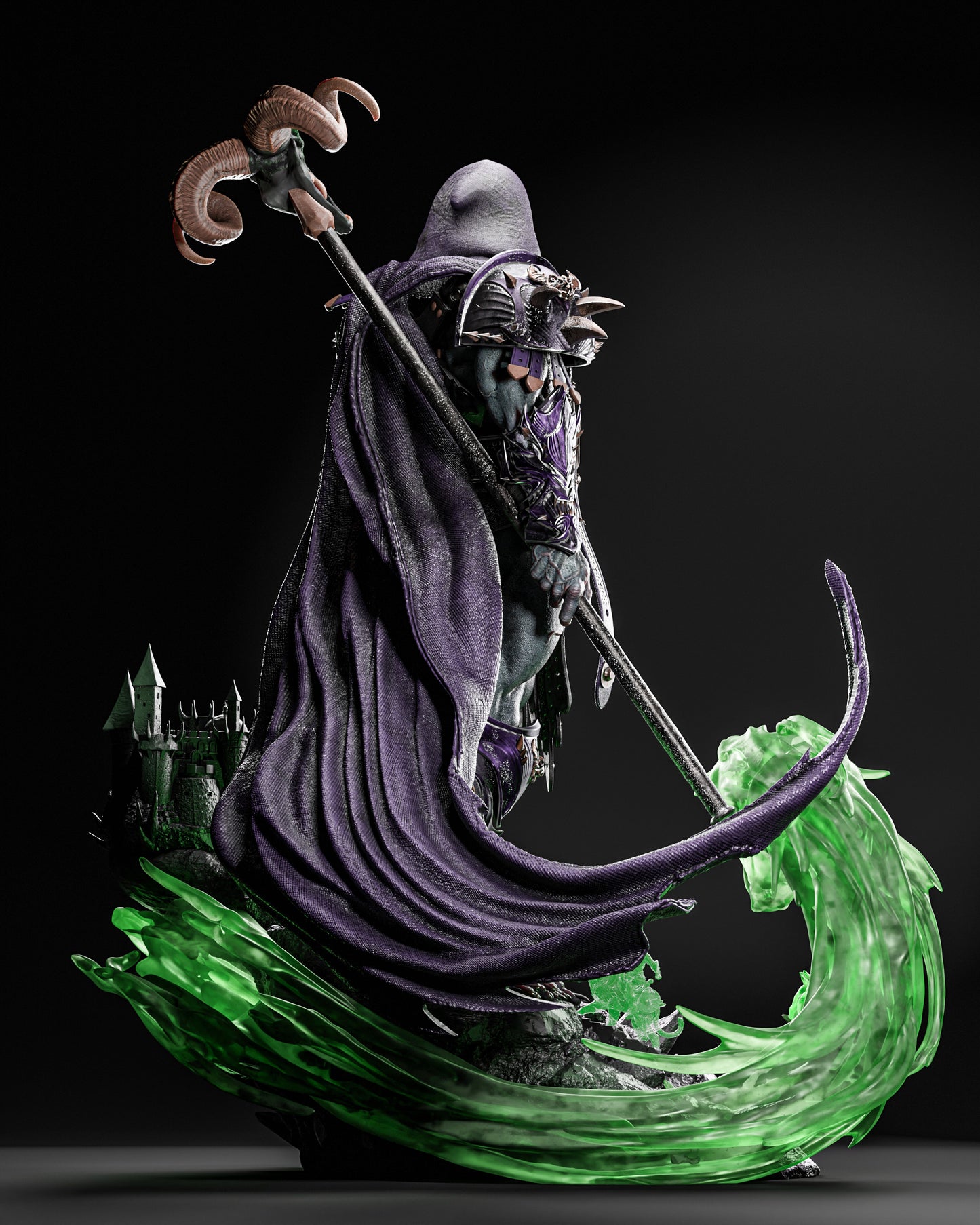 Skeletor Masters of the Universe inspired 3D printed resin statue