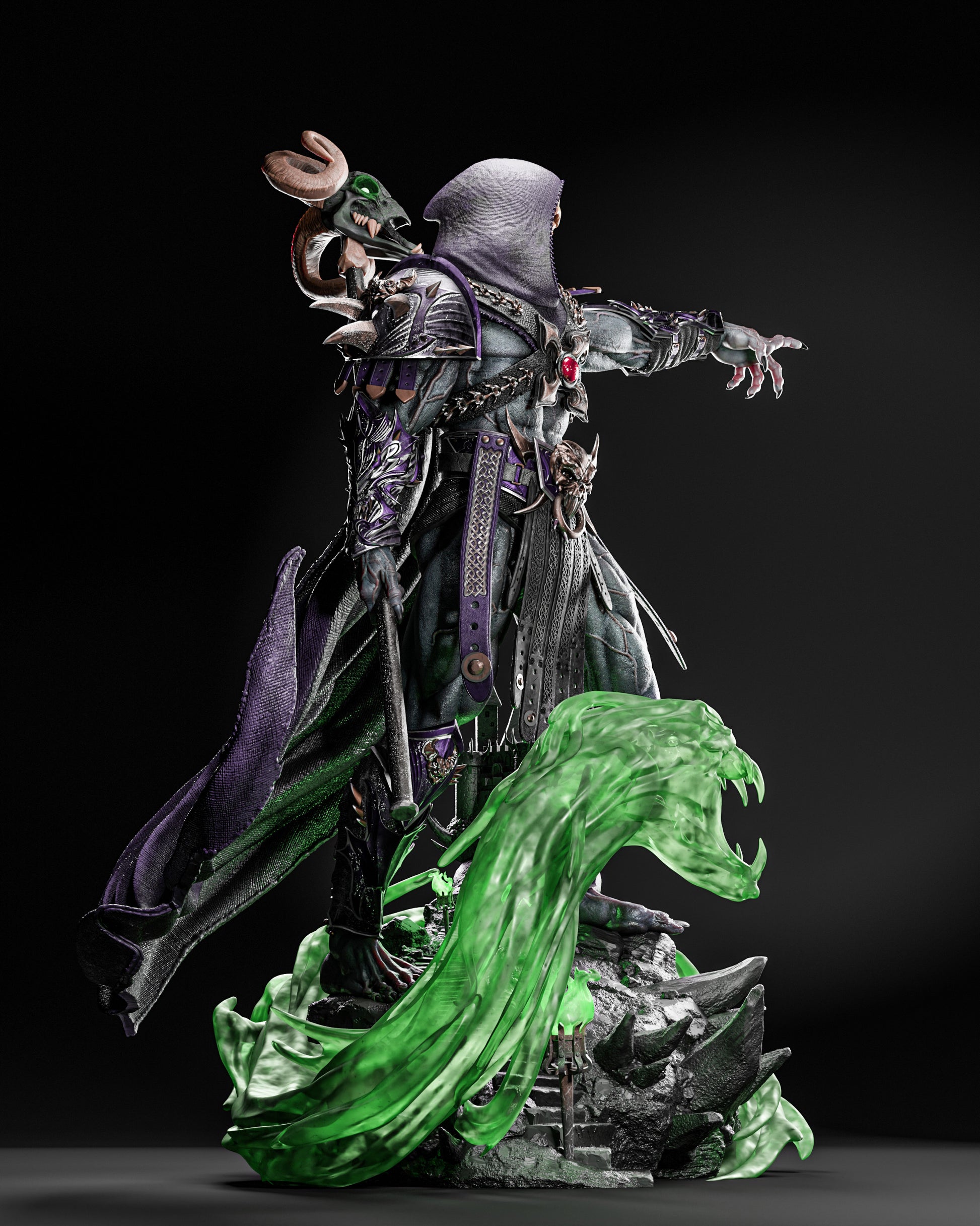 Skeletor Masters of the Universe inspired 3D printed resin statue