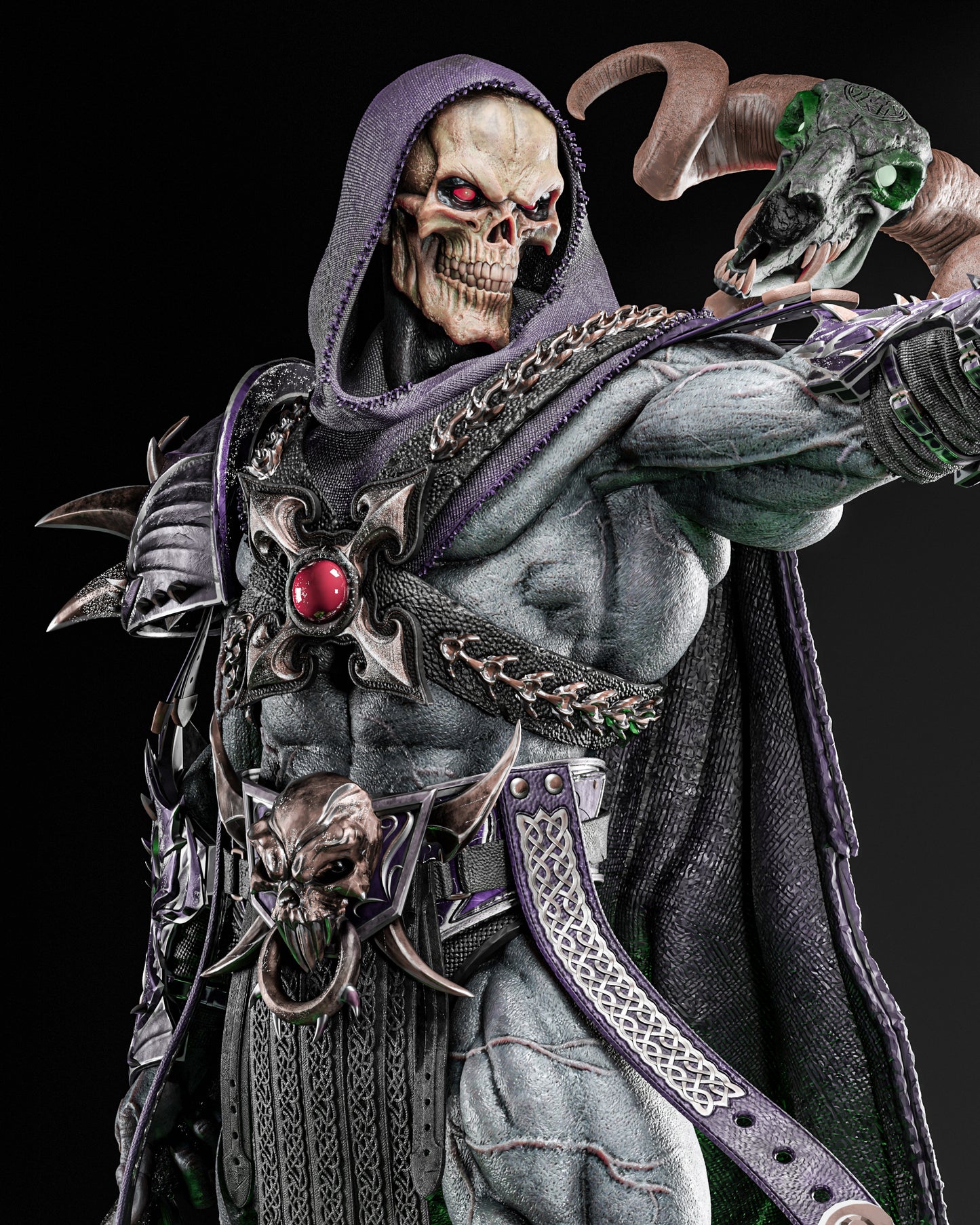 Skeletor Masters of the Universe inspired 3D printed resin statue