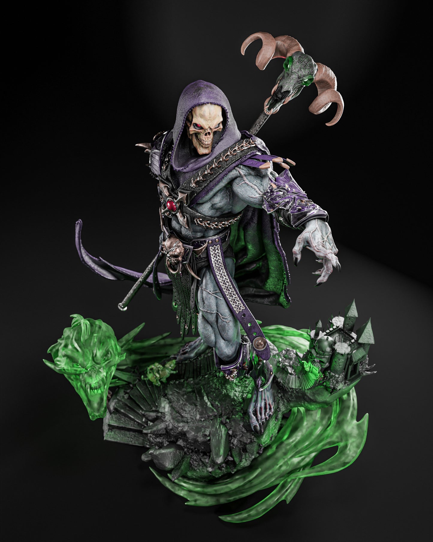 Skeletor Masters of the Universe inspired 3D printed resin statue