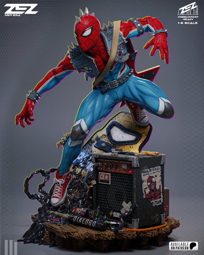 Spider-Punk Marvel inspired 3D printed resin statue