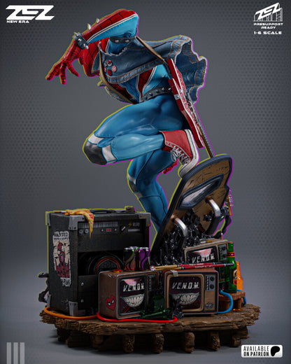 Spider-Punk Marvel inspired 3D printed resin statue