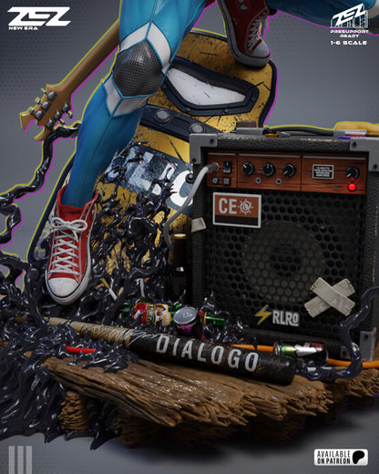 Spider-Punk Marvel inspired 3D printed resin statue