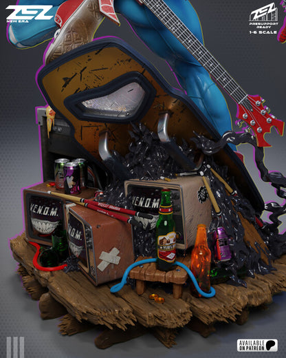Spider-Punk Marvel inspired 3D printed resin statue