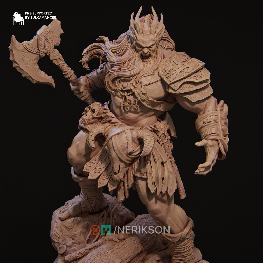 Frostborn stone giant fantasy resin figure