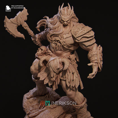 Frostborn stone giant fantasy resin figure