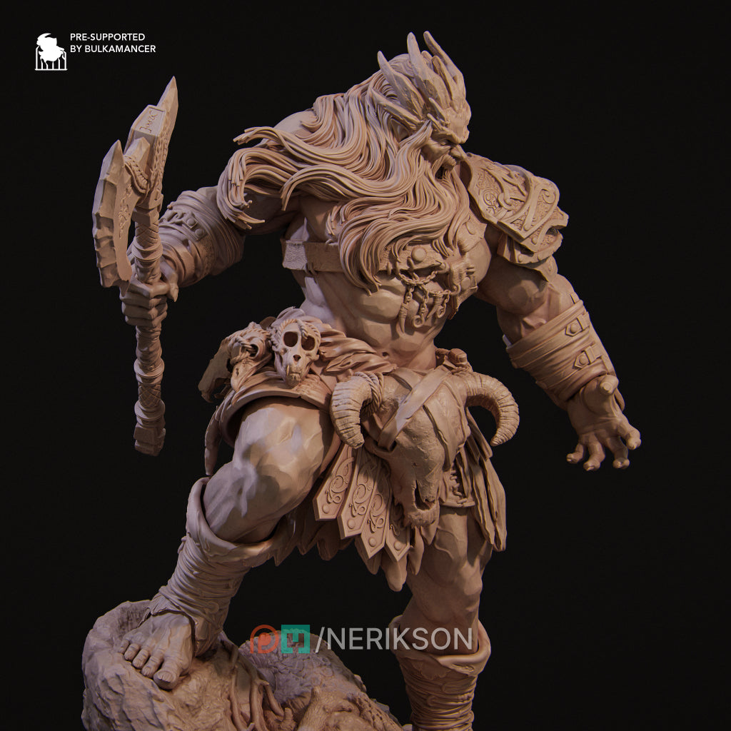 Frostborn stone giant fantasy resin figure