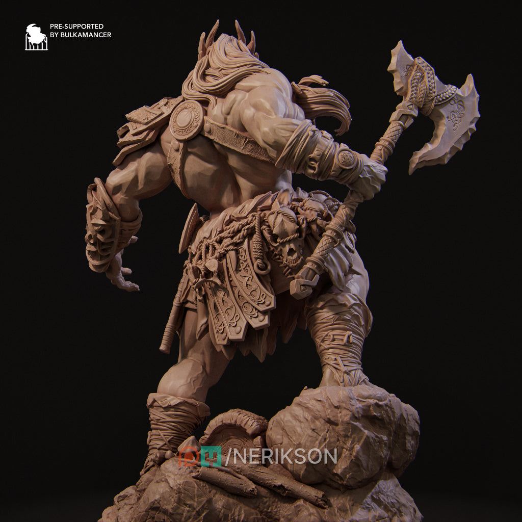 Frostborn stone giant fantasy resin figure