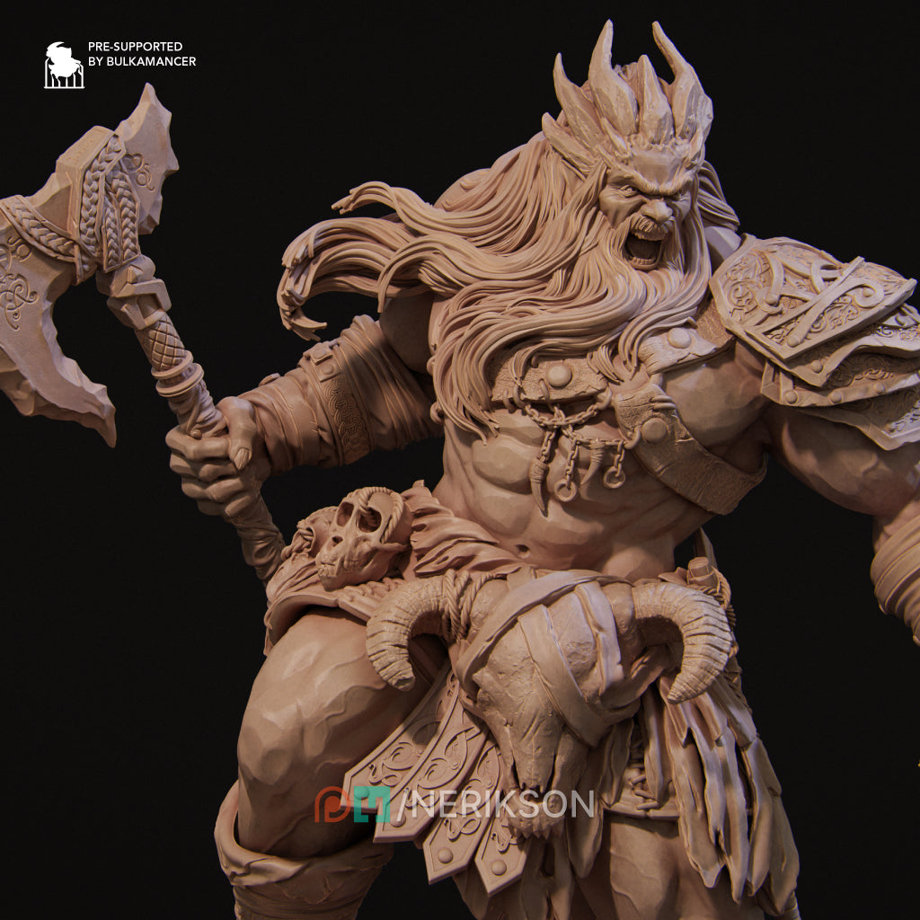 Frostborn stone giant fantasy resin figure