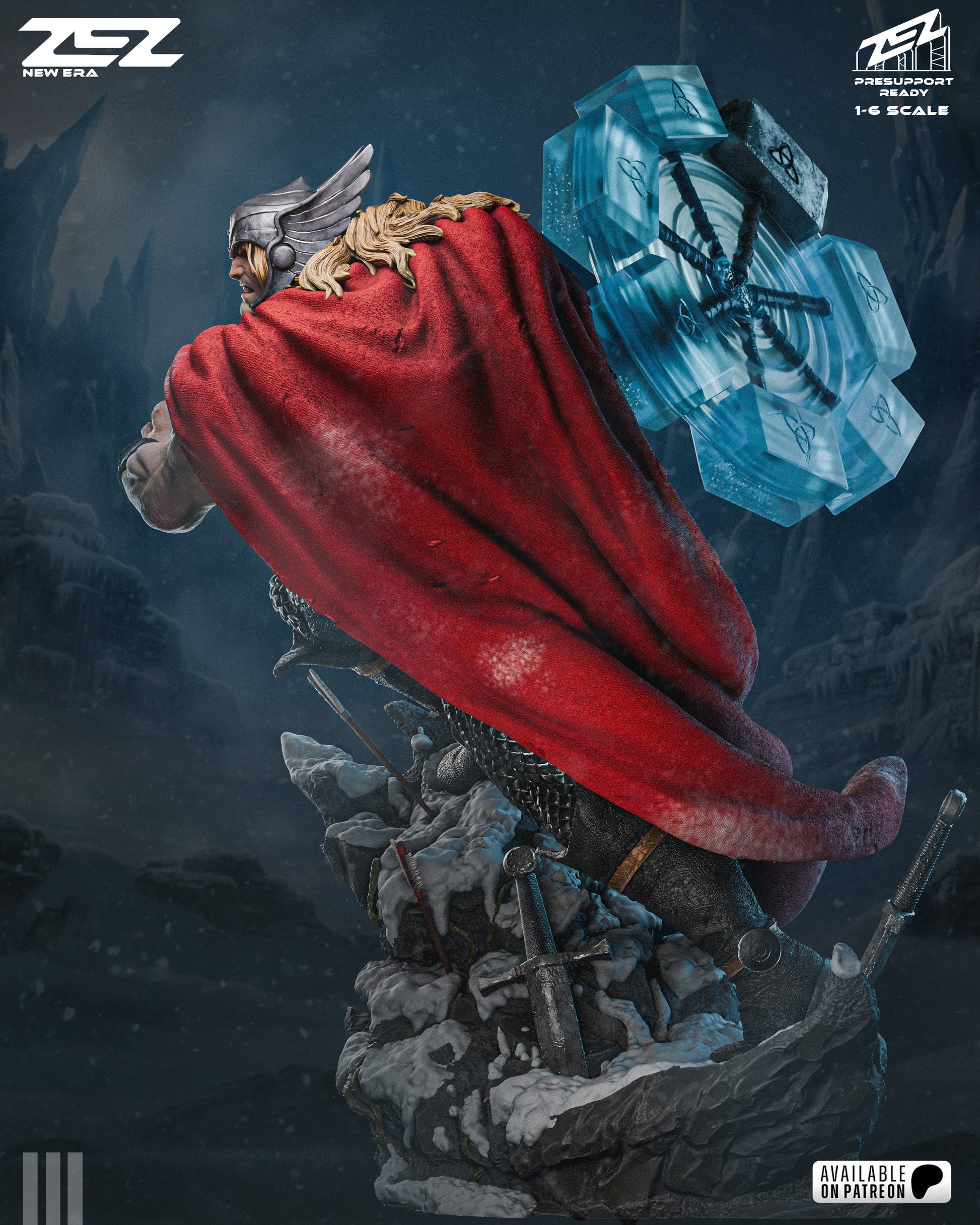 Thor superhero resin collectible unpainted kit