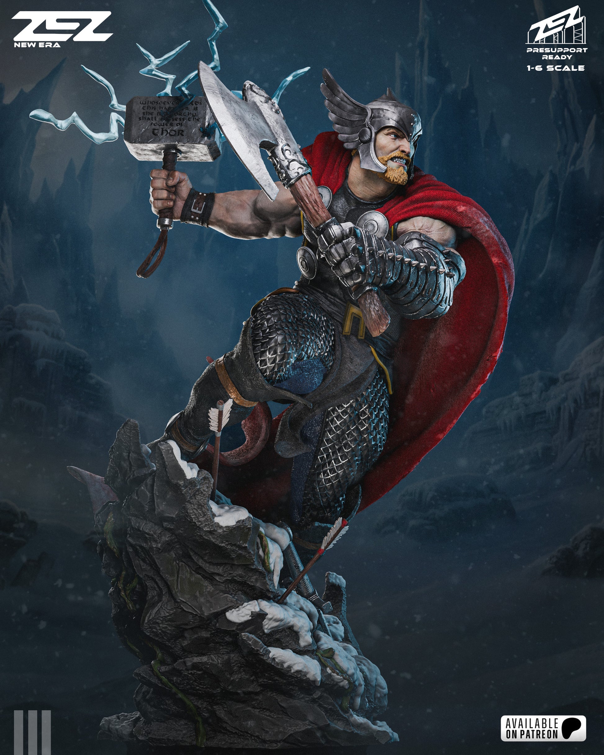 Thor superhero resin collectible unpainted kit